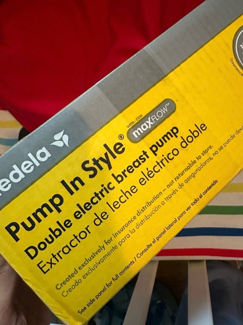 Medela Yellow and Gray Pump In Style Double Electric Breast Pump Box